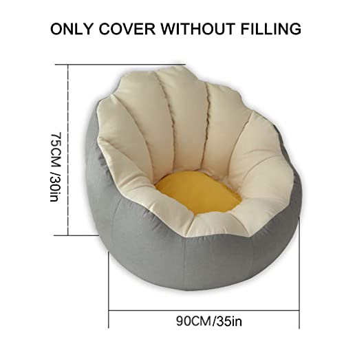 LDIW Sessel Sitzsack Bezug Sitzsack Abdeckung aus Premium-Leinen, zum Organisieren von Plüschtieren oder Memory Foam… – Bild 7
