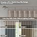 Madison Park Window Curtain Single Panel Faux Silk, Elegant Pleats, Rod Pocket Curtains for Living Room Privacy, Room Darkening Window Curtain for Bedroom and Dorm, Amherst, 84