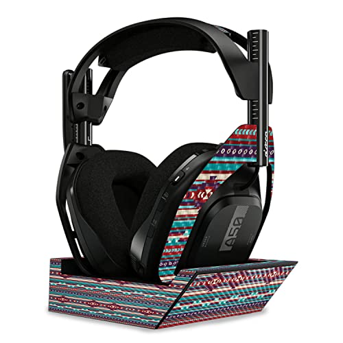 Image of MightySkins Carbon Fiber Skin Compatible with Astro A50 Wireless Headphones + Base Station (Gen 4) - Southwest Stripes | Protective, Durable Textured Carbon Fiber Finish | Easy to Apply