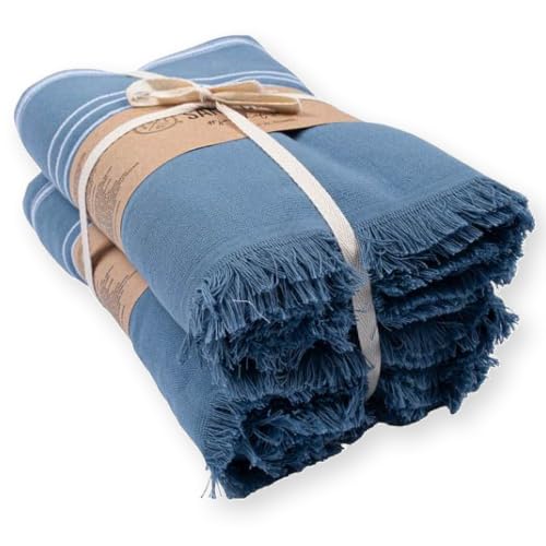Sand Cloud Turkish Bath Towels for Bathroom - Extra Large, 2 Pack