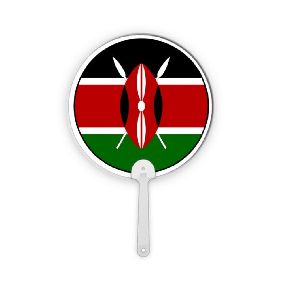 Ventilateur de poche Kenya avec emblème national rond en plastique durable
