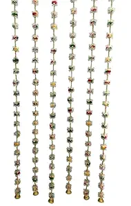 Crown NIMREET Pom Pom 5 Feet Door Hanging Torans/Wall hangings/Latkans for Decoration Showpiece Items for Diwali, Wedding, Home Decorations (Multicolor Design 2, 2 Piece)