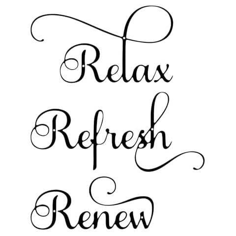 ESTART 3 Pieces Letter Sign Black Metal Relax Refresh Renew Bathroom Wall Art Metal Black Sign Farmhouse Wall Decorations for Home Living Room Any Room Bathroom Sign Cover