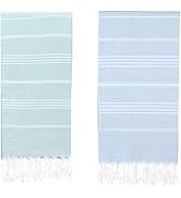 PADISHAHHOME Oversized Turkish Beach Towel 38’’x71’’ - Set of 2 | 100% Turkish Cotton Lightweight...