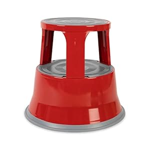Floordirekt Tritthocker Metall Rot