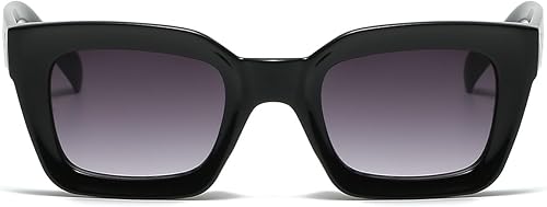 Miniatura 4 de Lentes de sol cuadrados retro de gran tamaño para mujer, diseño clásico, grueso, cuadrado, marco grueso, protección UV400