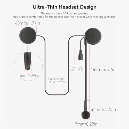 OBEST Motorcycle Helmet Bluetooth Headset (M6)