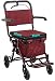 MissZZ Carrello della Spesa con Sedile Deluxe Walk & Rest Carrello della Spesa Pieghevole a 6 Ruote Girevole con Freno di stazionamento del Sedile e Freno di Sicurezza Adatto per Lo Shopping degli