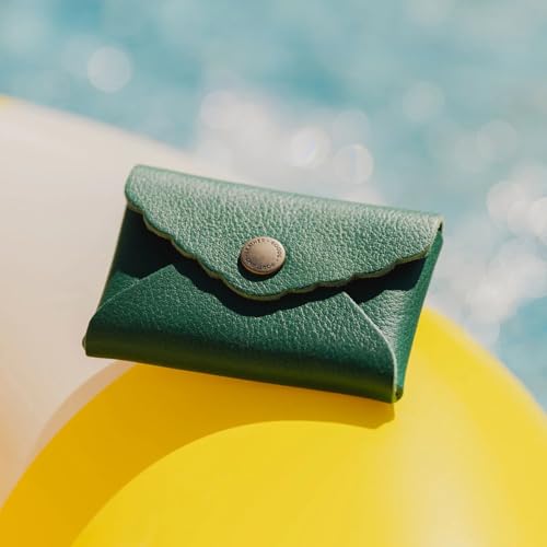 Image of Portland Leather Goods Mini Daisy Wallet for Women - Handmade from the Finest Full-Grain Hides - Features Envelope Design with Snap Closure - Bacalar