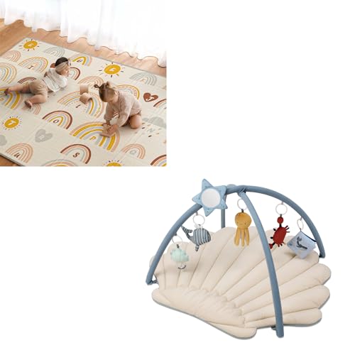 Image of Blissful Diary 78 x 50 x 0.4 inch Baby Play Mat+Shell Baby Play Gym