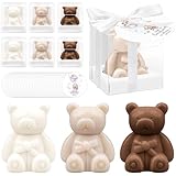 Lot de 36 Savons Ourson Cadeaux pour Baby Shower avec Étiquettes et Boîtes Cadeau, Savons Parfumés Miniature Invités, Cadeau Naissance Baptême Fille Garçon Déco Fête Mariage