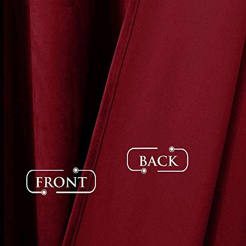 Stangh Room Darkening Curtains Red - Extra Wide 120 Inches Long Theater Velvet Drapes For Display Window Decor, Holiday Backdrop Curtains For Party/Hallway, 100 X 120-Inch, 1 Panel #TOP5