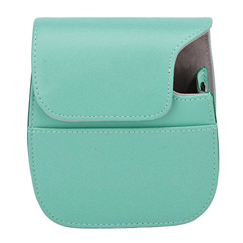 Bolsa de couro PU LEDMOMOMO para câmera com capa protetora, bolsa a tiracolo para Fujifilm Instax Mi