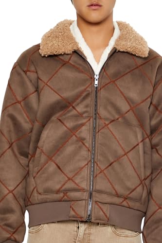 Forever 21 Men's Quilted Faux Shearling-Lined Jacket3