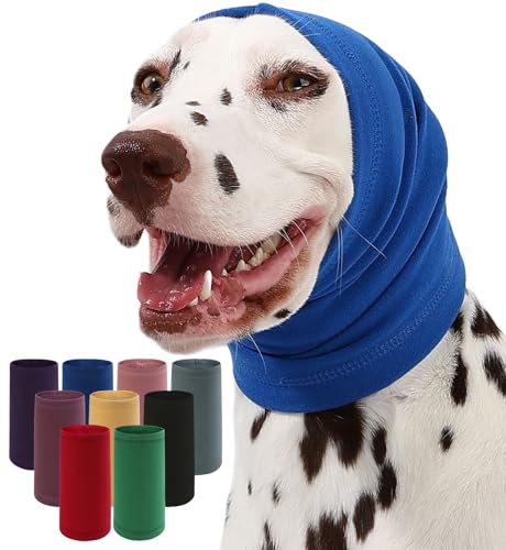 Image of Dog Calming Hoodie Quiet Head Cover Sleeves Anxiety Relief /Noise Protection - Grooming - Thunder - Fireworks