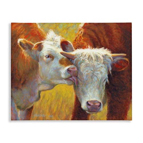 Stupell Industries 'Cow Licking Farm Animals'| Canvas Art