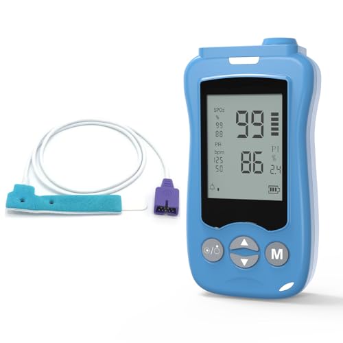 Fingertip Pulse Oximeter for Kids & Adults with Alarm