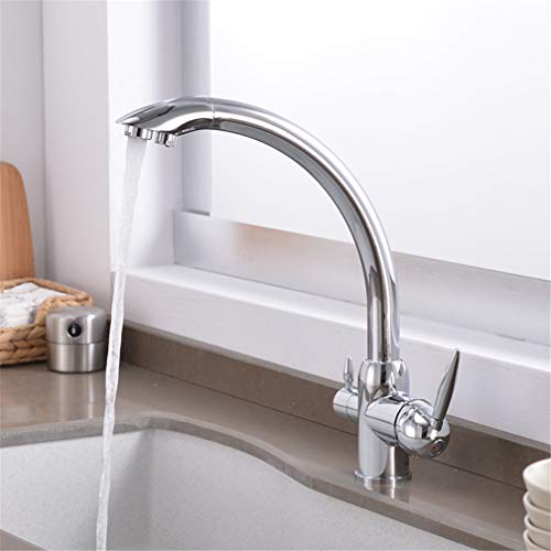 Robinet de cuisine 3 voies LWX mitigeur noir avec filtre eau potable