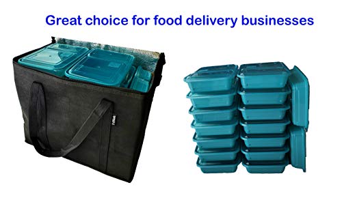 1 Click 2 Pack Insulated Reusable Grocery Bags, Extra Large, Foldable, Stands Upright, Sturdy Zipper, Washable, Reinforced Handles #TOP5