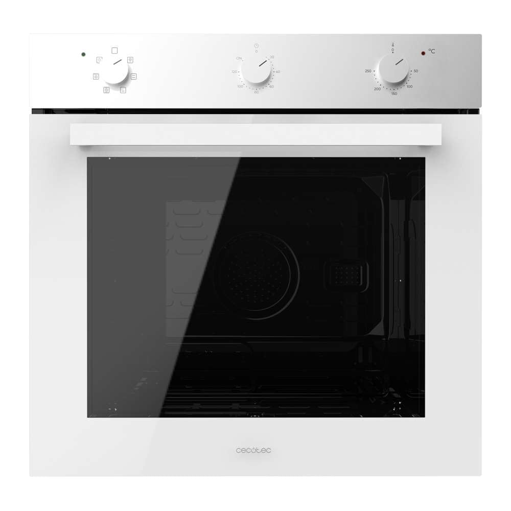 Cecotec Horno Integrable Multifunción De 70 L Bolero Hexa M236000 Glass White Time. Horno Equipado Con 6 Funciones, Steam Assist, Puerta Fría Y Eficiencia Energética A