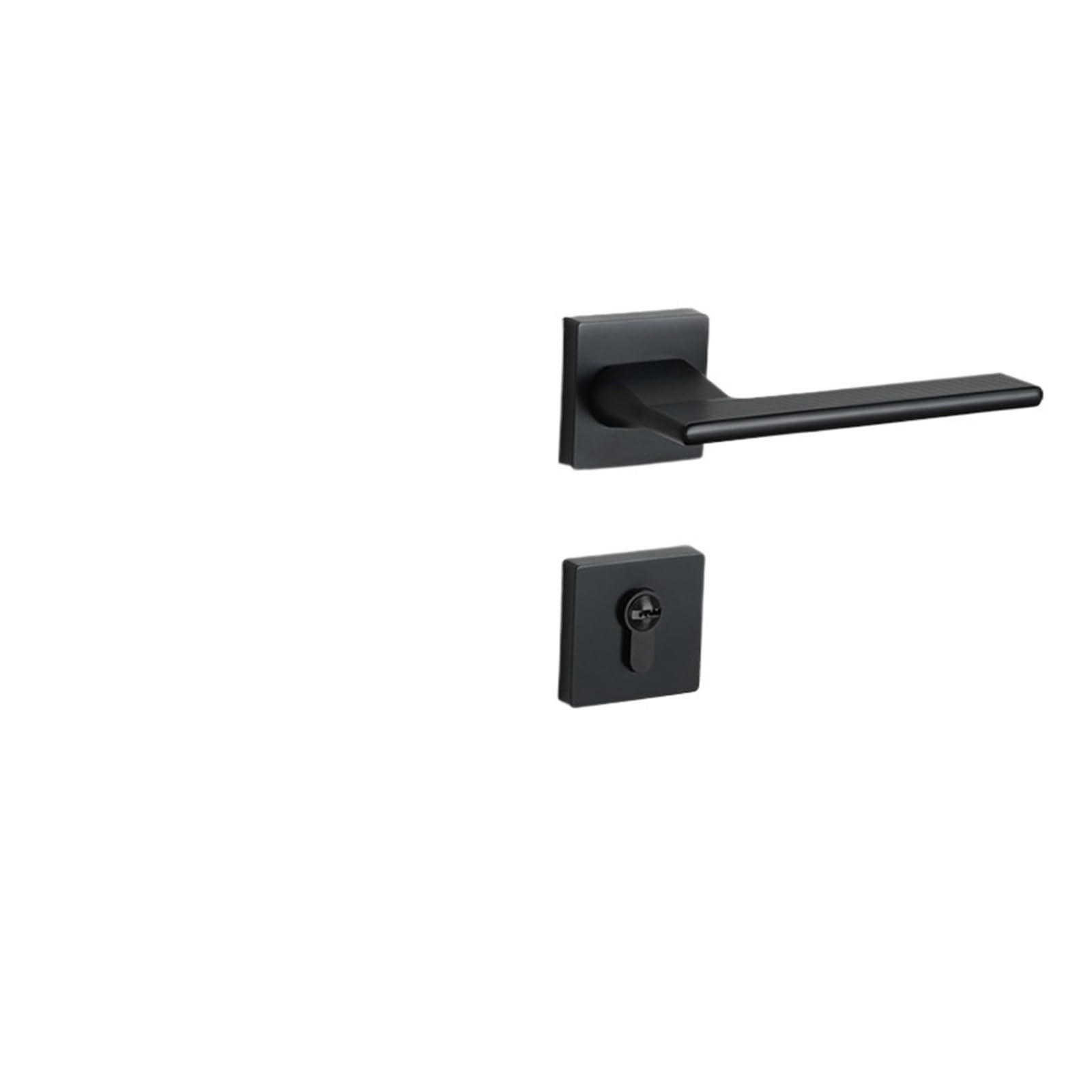 NYRXRYTCA Simple Indoor Door Lock Bedroom Silent Room Door Lock Modern Split Lock Door Handle Gray Black Magnetic Door Lock(A Yahei silent 35 50mm)