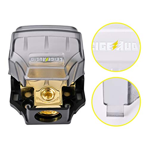 Leigesaudio 0/2/4 Gauge In 0/2/4 Gauge Out Copper Power Distribution Block For Car Audio Splitter(1 In 2 Out) #TOP4