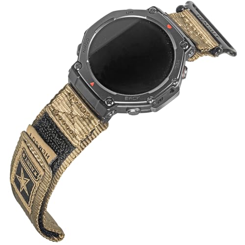 HEMSUT �i�C�������r���v�o���h Amazfit T-Rex T-Rex PRO T-Rex 2 T-Rex 3 T-Rex 3 PRO (48mm)/(44mm) �Ή� T-Rex Ultra 1/2 �ʋC���̂���ʃt�@�X�i�[�X�g���b�v