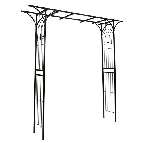 1. GO Steel Garden Arch, 6'9'' High x 4'11'' Wide, Garden Arbor for Various Climbing Plant, Outdoor Garden Lawn Backyard