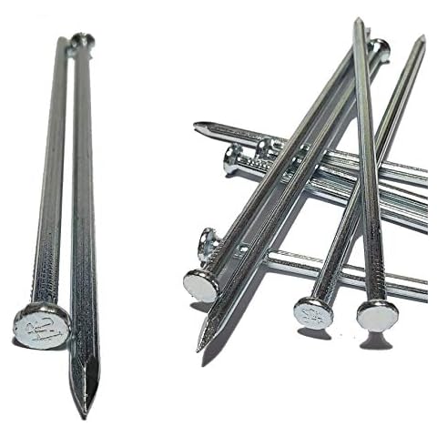WOCHOLL Metal Landscape Edging Anchoring Spikes 6 Inches Length 80 Count, Galvanized Landscape Spikes, Garden Nails for Artificial Turf, Paver Edging, Weed Barrier, Carpentry More (80pcs-6In) Cover