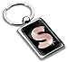 Produktbild Biomar Labs® Schlüsselanhänger Buchstabe Metall Keyring Buchstaben Initialen Alphabet Autoschlüssel Geschenk Metall-Schlüsselanhänger Schlüsselbund Edelstahl Rose Gold S, KK 123