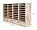 PAG Mail Sorter Organizer, Wood Literature Organizer, Student Mailbox for Classroom, Desktop Bill Paper Organizer for Office Home School, 38 Compartments, Retro White