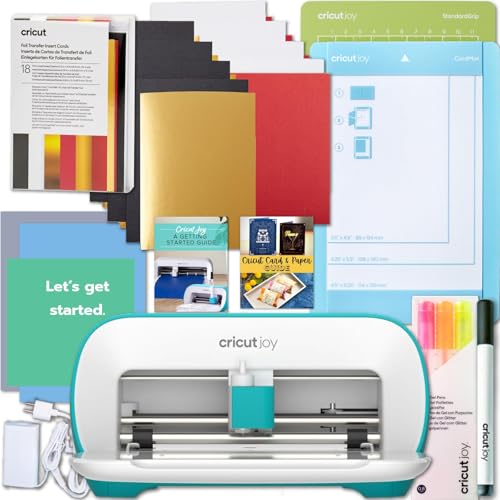 Cricut Joy Machine with Card Kit, Cutting Mats and Pen Set Bundle - DIY Card Making Kit, Portable Craft Cutting Machine and Materials for Customized Crafts, Cards, Home Decor Projects and Decals