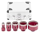 ✔ JEDE LOCHSÄGEGRÖSSE, DIE SIE IN EINEM PRAKTISCHEN DIAMANT BOHRKRONEN SET BENÖTIGEN WERDEN - 68 mm für Schaltkasten, 55-45 mm für Wasserablauf, 35 mm für Wasserleitungen, 20 mm für Kabel / Toilettenzubehör. Unsere Lochsägen haben eine 4 cm hohe Schneid- / 1 cm hohe Diamantschicht.