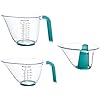 KitchenAid Set Di 3 Caraffe Graduate In Plastica: 1, 2 E 4 Tazze, Con Beccuccio Versatore, Lavabili In Lavastoviglie E Impilabili - Colore Aqua Sky