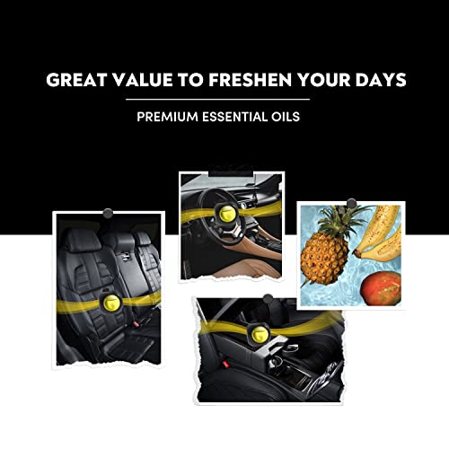 Car Air Freshener Vent Clips, 8 Pack, Provides Long-Lasting Scent, Up To 240 Days, Odor Eliminator (Mango & Pineapple) #TOP4