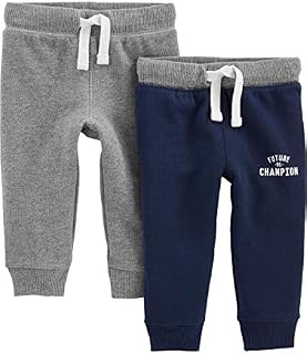 Simple Joys by Carter's Baby Boys' Toddler 2-Pack Athletic Knit Jogger Pants, Charcoal