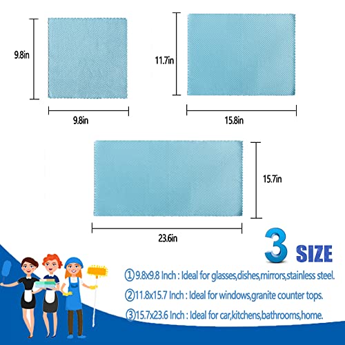 Jtsrtsh Microfiber Cleaning Cloth,Streak Free Kitchen Cleaning Rags,Cleaning Towels Easy Clean Cloth Nanoscale Cleaning Cloth For Glass Window Mirror(5 Pack 9.8 X 9.8 Inches) #TOP4