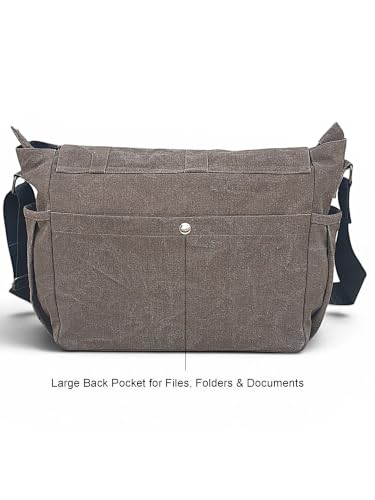 Image of The House of tara Distress Finish Sturdy Cotton Canvas Messenger Bags for Men and Women | Zip Closure, Adjustable Body Strap I Crossbody Sling | External Zip Pockets
