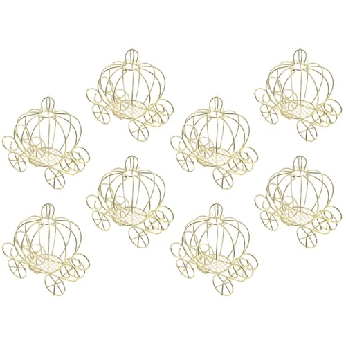 Boîte à bonbons en métal doré FELTECHELECTR 8pcs pour fêtes