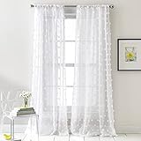 DKNY Espirit Sheer Window Curtain Panel Pair for Living Room, Adults, Baby, Kids, Teen Bedroom, Rod