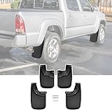JTYZSM Mud Flaps for 2005-2015 Toyota Tacoma with OEM Fender Flares, No Drill Splash Guards Front & Rear Truck Mud Guards with Hardware Accessories Mudflaps Set(4pcs)