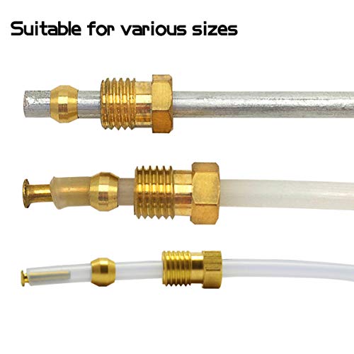 Ruikarhop 120Pcs Tube Od(1/4" 3/8" 1/2") Brass Compression Insert,Brass Compression Fitting Assortment Kit #TOP4