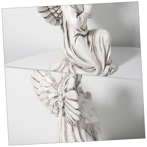 Statue ange en résine de prestige figurine blanche sculptée main