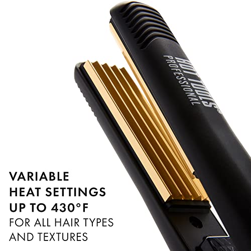Hot Tools Pro Artist 24K Gold Crimping Iron | For Light Textured Crimps And Volume (1 In) #TOP2