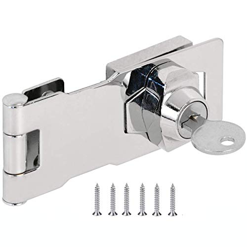 Preisvergleich Produktbild Überfalle abschließbar, Sicherheits-Überfalle, Schublade Schrank Locks Vorhängeschloss Überfalle Lock Cam Lock Tor Riegel Schloss mit Schrauben (Mittlere)