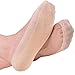 Jarseen 4 Pairs No Show Liner Socks Women's Low Cut Cotton Nylon Boat Invisible Hidden Socks Non-Slip for Flats (Shoe Size 9-11, 2Black+2Nude)