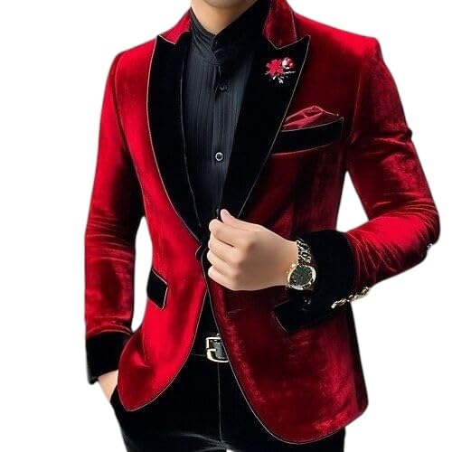 Men's Blazer Slim fit Jacket Men Wedding Party Wear Jacket Men Dinner Party Blazer for Men Velvet Jacket