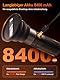 Rollei Photoolex GOBO Light, LED Taschenlampe Fotografie mit 4 Farbiges Fülllicht und 19 GOBO Aufsätze Video Licht mit Eingebaut Akku 8400 mAh und Diffusor, Taschenlampe-Fotografie-Video-Licht-RGB