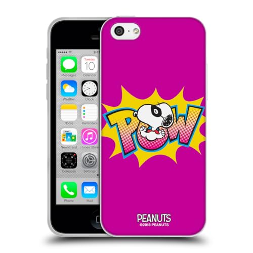 Head Case Designs Officially Licensed Peanuts Superhero The Many Faces Of Snoopy Gel Case [Military Grade Protection] Compatible With Apple iPhone 5c
