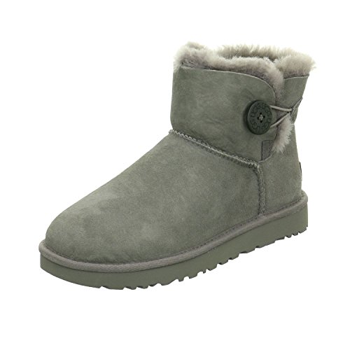 UGG Female Mini Bailey Button II Classic Boot, Grau, 39 EU
